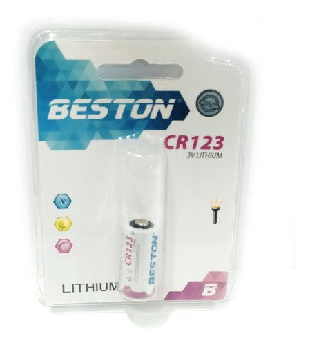 Bateria Cilindrica Beston Cr123 - 3 Voltios Lithium 1550mah
