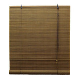 Persiana Bambu Rolo Marrom 100 L X 180 A Cm Cortina Madeira