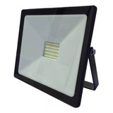 Reflector Led 20w Multiled Slim Ip65 Bajo Consumo Exterior Color De La Carcasa Negro Color De La Luz Blanco Frío