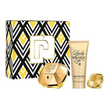 Paco Rabanne Lady Million Edp Kit Perfume Feminino Creme Corporal Sensual Travel Size