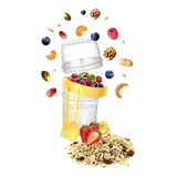 Vaso Yogurt Fruta Cereal 1000ml + Cuchara Tenedor Titiz