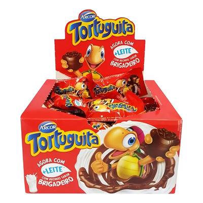 Chocolate Tortuguita Caixa C\u002F24 - Sabor Brigadeiro | MercadoLivre
