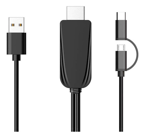 2 En 1 Tipo C/micro Usb A Cable Hdmi  2 0 Metros Adaptador