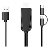 2 En 1 Tipo C/micro Usb A Cable Hdmi  2 0 Metros Adaptador