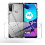 Funda Tpu Transparente Para Motorola Moto E20 + Vidrio 9d