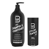 Shampoo 2 En 1 + Polvo Fijación Fuerte Level 3