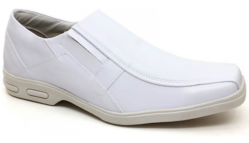 Sapato Branco Enfermagem Masculino Confortavel Resistente   