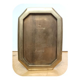 Portaretrato De Bronce Antiguo Hexagonal 17x12cm