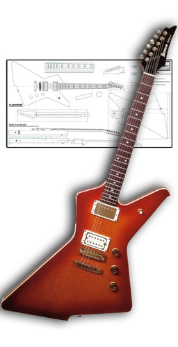 Plano Para Luthier Ibanez Destroyer Iidt400 ( A Escala Real)