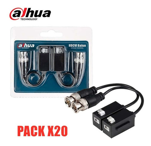 Balun Pasivo Hdcvi 1080p Dahua Pack X20 Pares Tienda9cl