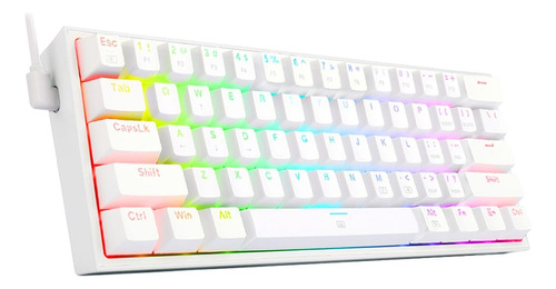 Teclado Mecánico Redragon Fizz K617w Rgb - Blanco