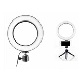 Ring Light 16cm Profissional Usb C/ Tripé E Suporte Celular