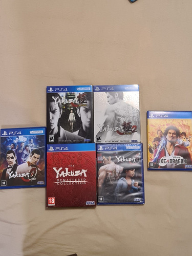 Jogo Yakuza Ps4 Coleção 8 Jogos Completa