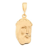 Pingente Face De Cristo Folheado Ouro Rommanel 2,2 Cm 