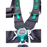 Cinturon De Seguridad De 5 Puntas Verde Fel-mos Competicion