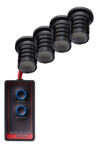 4 Led Baliza Waterproof 12v 4watts Aluminio Lente Policarbon