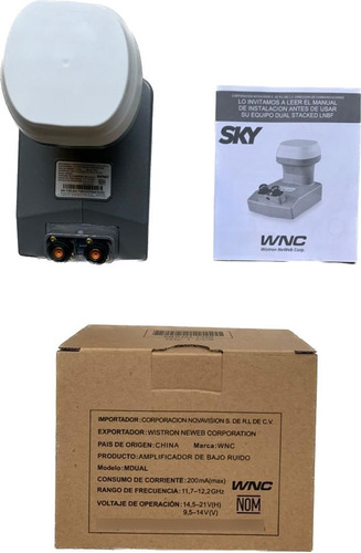 Lnb Dual Sky Antena Eliptica Hd Wnc