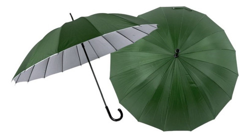 Paraguas Verde 100cm Uv Sombrilla Lluvia 16 Varilla Ejecutiv