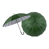 Paraguas Verde 100cm Uv Sombrilla Lluvia 16 Varilla Ejecutiv
