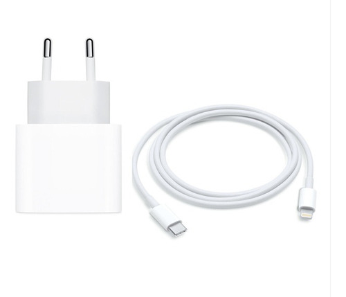 Cargador Apple 20w Carga Rápida + Usb-c A Lightning 2mt