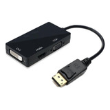 Cabo Adaptador Conversor Displayport Para Hdmi Vga Dvi 3 E 1