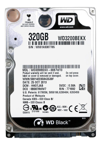 Hd Notebook 500gb Sata Wester Digital Novo  Wd Black