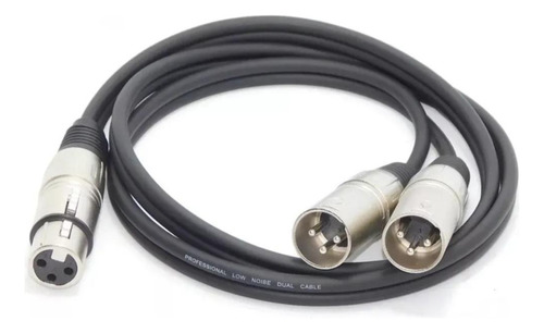 Cable Xlr Hembra A Dos Machos Balanceado X 6 Mts