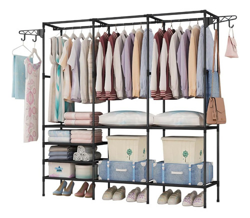 Closet Organizador 3 Espacios Zapatero Perchero Multifuncion