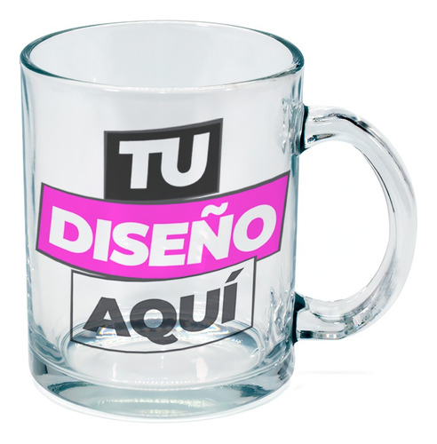 Tazón Taza Personalizada De Vidrio Transparente