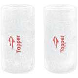 Muñequeras Topper Pack X2 Trng Blanco Rojo