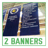 En Microcentro | 2 Banners En Lona Front 0,75 X 1,90 Mts 