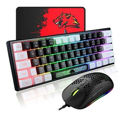 Set De Teclado Y Mouse 60% Más Pequeño Con