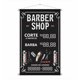 Banner Barbershop Barbearia Barbeiro 65x100