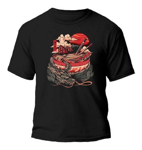 Remera Ramen Oriental Dibujo Diseño Unico 100% Algodón