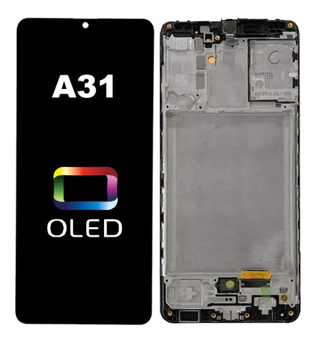 Pantalla Para Samsung A31 Oled Con Marco | Huella