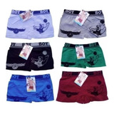 Kit 12 Cuecas Boxer Infantil Juvenil Microfibra 0 A 12 Anos