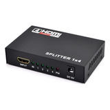 Splitter 1x4 Hdmi Full-hd 1080p 3d 4k Compatible Con Hdmi