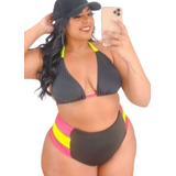 Biquini Cintura Alta Plus Size Feminino