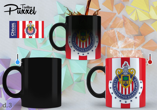 Taza Mágica Chivas Del Guadalajara Personalizada  Modelo 3