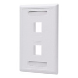 Faceplate Frente 2 Dos Puertos Tapa Bastidor Rj45 X 10 Uni