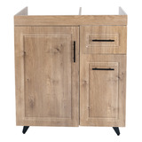 Mueble Lavaplatos 80wd Nogal 80x50x90cm