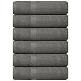 6 Pack Small Cotton Towels Grey 22 X 44 Inches 500 Gsm ...