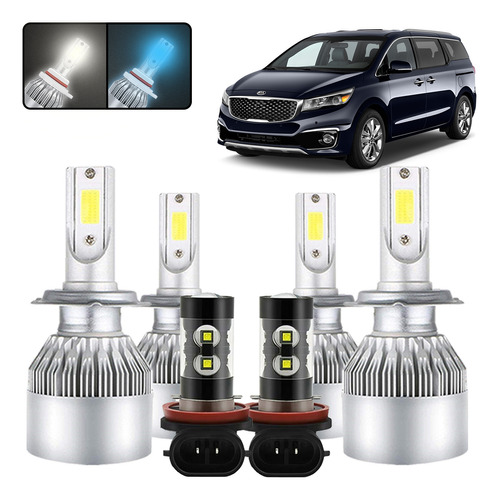 Kit De Focos Led H7 H11 Para Kia Sedona 2015 2016 2017