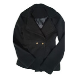 Saco Paño Dama De Vestir Negro T1 - Usado Excelente Estado