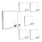 Kit 6 Painel Plafon Led 25w 24w Sobrepor Quadrado Frio 6500k