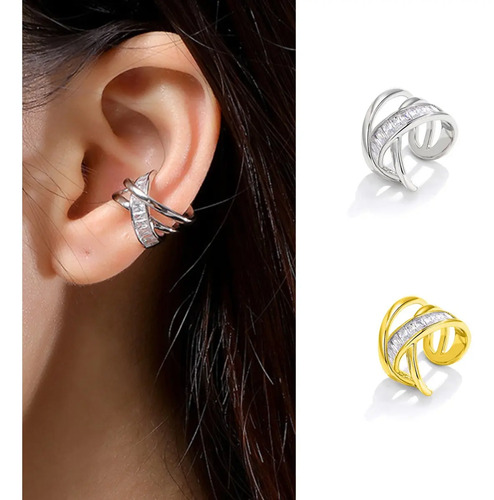 Earcuff Aretes De Moda Clip Con Cadena Trepador Sin Perforac | MercadoLibre