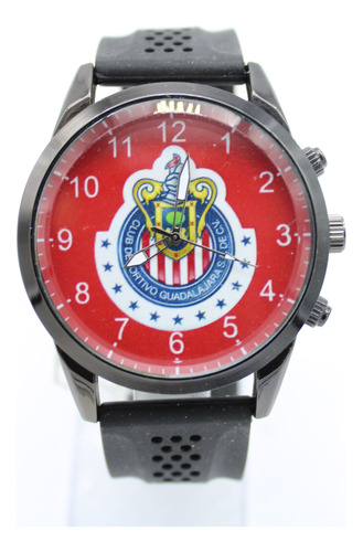 Reloj Club Guadalajara Chivas Futbol Soccer Deportivo Caucho