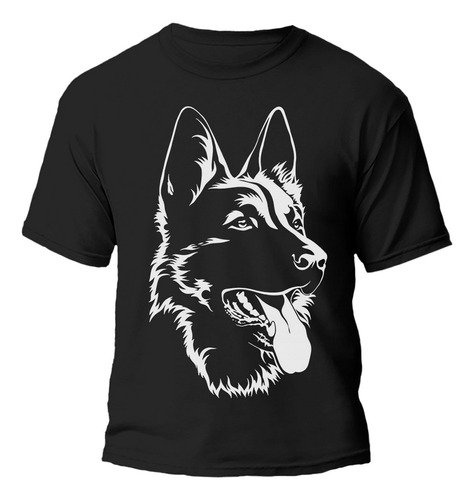 Remera Perro Pastor Alemán Diseño 100% Algodón