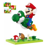 Figura Armable De Blocks Mario Bross Yoshi 3d Rompecabezas