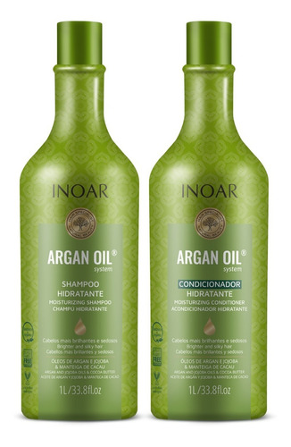 Inoar Kit Argan Oil - Shampoo E Condicionador 1l